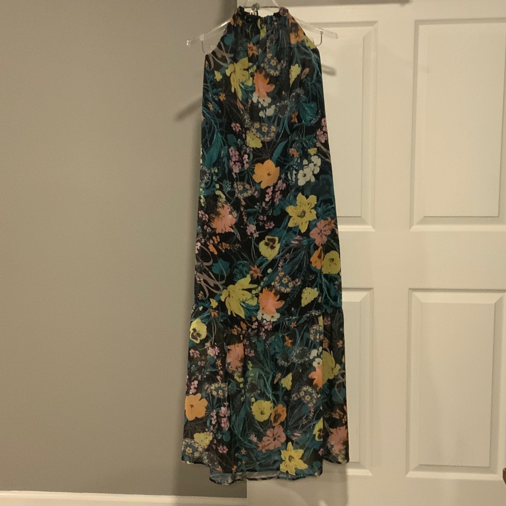 WD.NY Floral Maxi Dress - Black, Yellow, Pink, Green